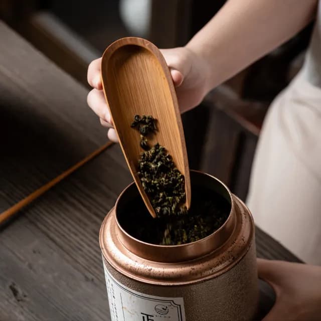 【PUSH!】品茗喝茶具手工竹制茶則茶針賞茶荷茶撥茶道配件(茶則茶針收納袋三件套裝 T36)