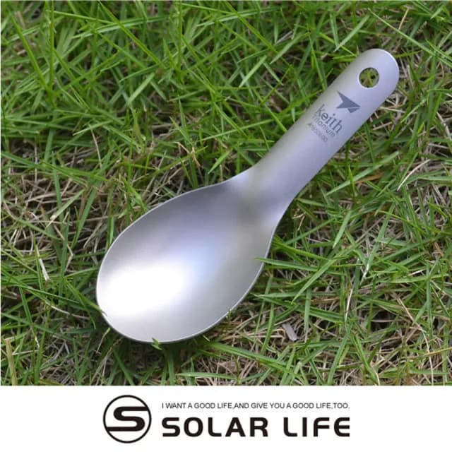 【Keith】Ti5314 純鈦環保兒童湯匙(戶外居家無毒鈦金屬幼兒孩童用便攜大圓湯勺匙輕量隨身環保餐具)