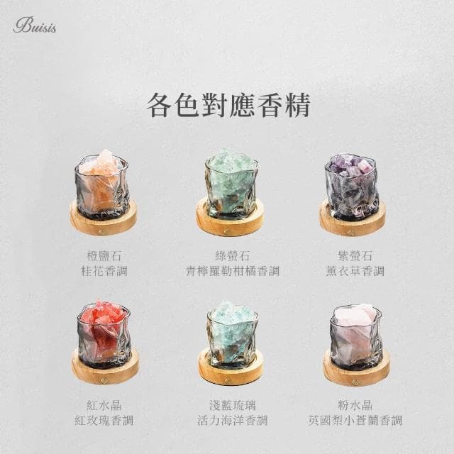 【百獅】充電款燈座擴香晶石 質感香薰(舒眠解壓 居家店面擺飾 禮物首選)