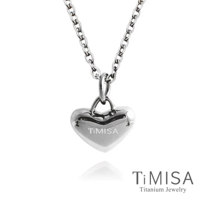 【TiMISA】鈦真心 純鈦項鍊E(雙色可選)