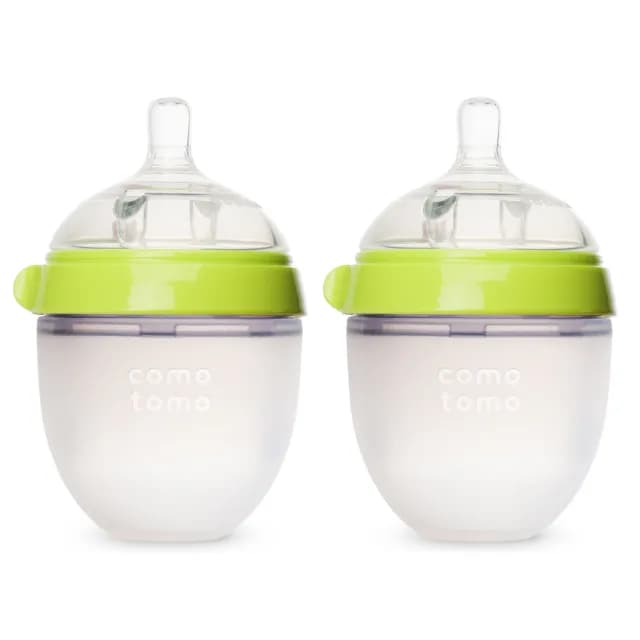 【comotomo】矽膠奶瓶二入150ML(綠色)