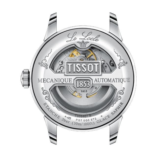 【TISSOT 天梭 官方授權】Le Locle 80小時動力儲存開芯鏤空皮帶機械錶-39mm 情人節 禮物(T0064071603301)