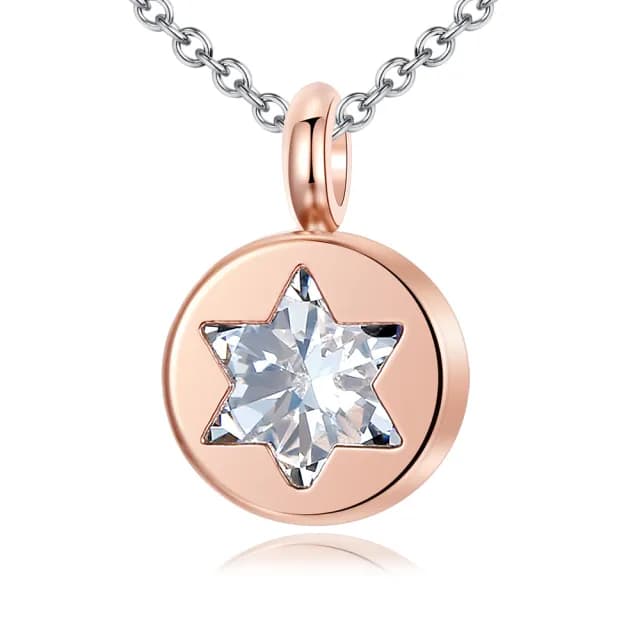 【GIUMKA】快速．項鍊．所羅門之星．玫金白鋯(情人節禮物)