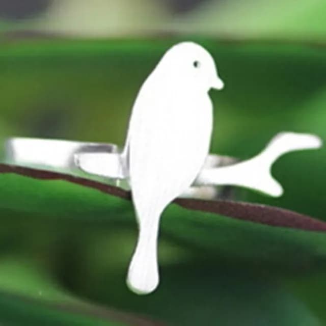 【米蘭精品】現貨+預購 戒指流行銀飾品(樹枝小鳥造型可愛迷人百搭母親節生日情人節禮物2色73ae16)