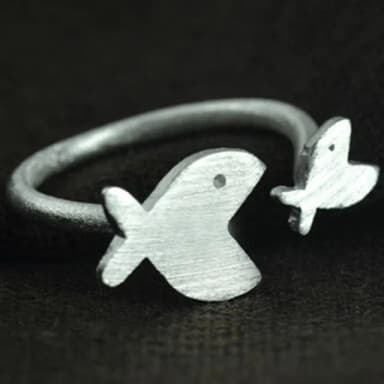 【米蘭精品】現貨+預購 戒指流行銀飾品(小魚造型時尚可愛百搭母親節生日情人節聖誕節交換禮物73ae101)