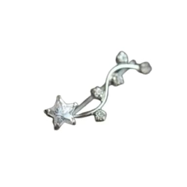 【米蘭精品】現貨+預購 耳環流行銀飾品鑲鑽耳飾(時尚精美星星情人節生日禮物聖誕節交換禮物首選73ag215)