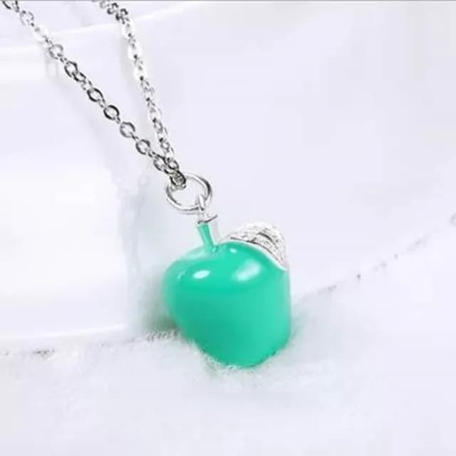 【米蘭精品】現貨+預購 項鍊流行銀飾品(紅蘋果聖誕平安夜小母親節生日情人節聖誕節交換禮物2色73v38)