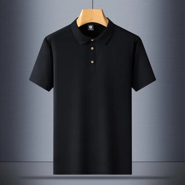 【米蘭精品】現貨+預購 冰絲POLO衫短袖上衣(薄款純色修身休閒男裝父親節禮物4色74ey32)