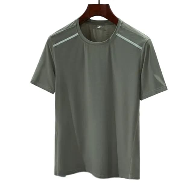 【米蘭精品】現貨+預購 冰絲T恤短袖上衣(健身速乾輕薄透氣男裝父親節禮物5色74ey11)