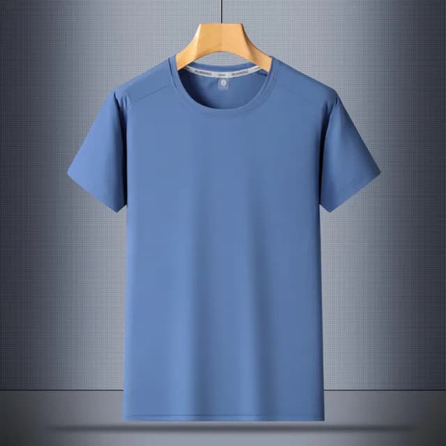 【米蘭精品】現貨+預購 冰絲T恤短袖上衣(夏季彈力排汗快乾男裝父親節禮物5色74ey4)