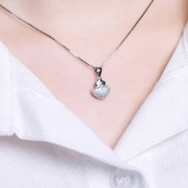 【米蘭精品】現貨+預購 項鍊鑲鑽流行銀飾品(高雅可愛百搭母親節情人節生日聖誕節交換禮物73am140)