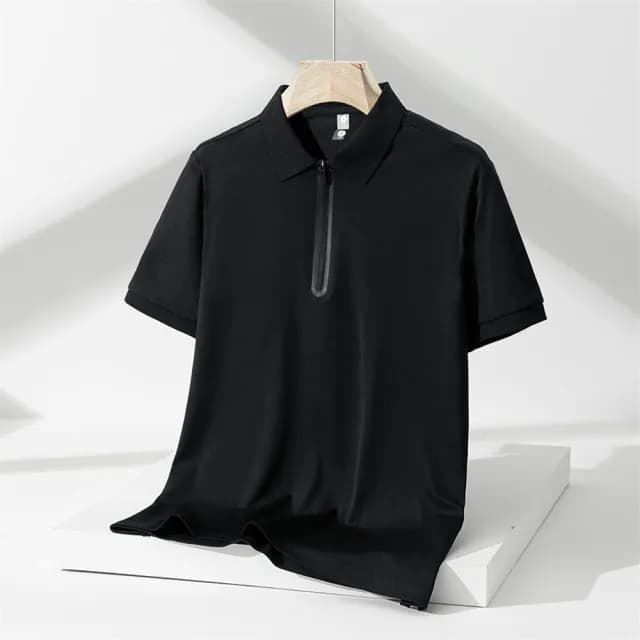 【米蘭精品】現貨+預購 冰絲POLO衫短袖上衣(薄款透氣韓版休閒男裝父親節禮物4色74ey3)