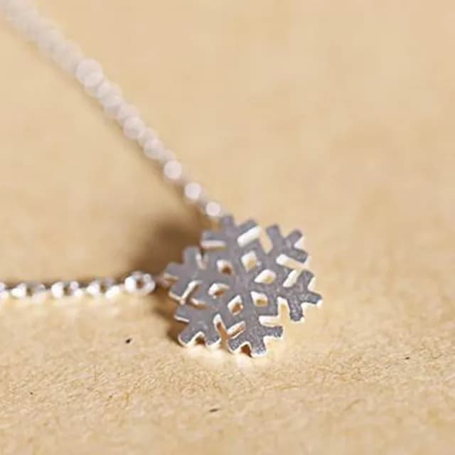 【米蘭精品】現貨+預購 項鍊流行銀飾品(大方甜美雪花風格母親節生日情人節聖誕節交換禮物73as30)