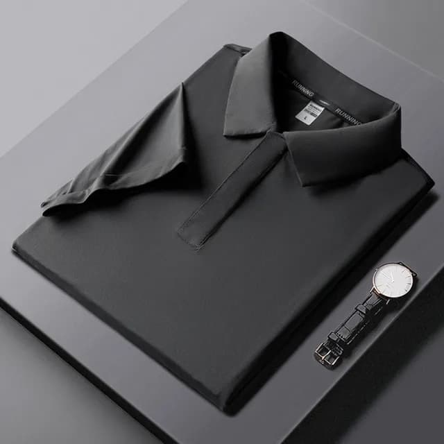 【米蘭精品】現貨+預購 冰絲POLO衫短袖上衣(夏季垂感休閒純色男裝父親節禮物7色74ey29)