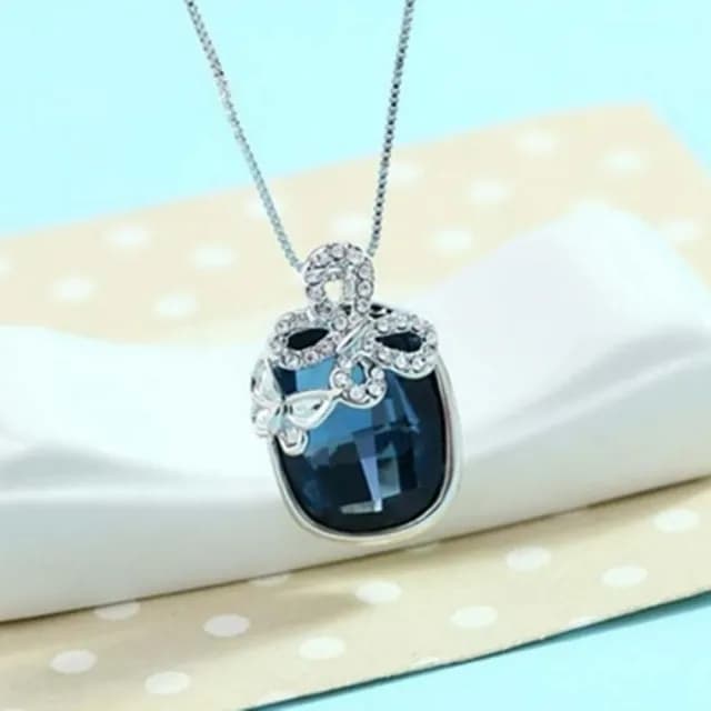 【米蘭精品】現貨+預購 項鍊水晶流行飾品(鑲鑽高貴大方鑲寶石母親節情人節生日聖誕節交換禮物3色73aj105)