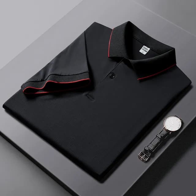 【米蘭精品】現貨+預購 冰絲POLO衫短袖上衣(夏季時尚純色速乾男裝父親節禮物6色74ey30)