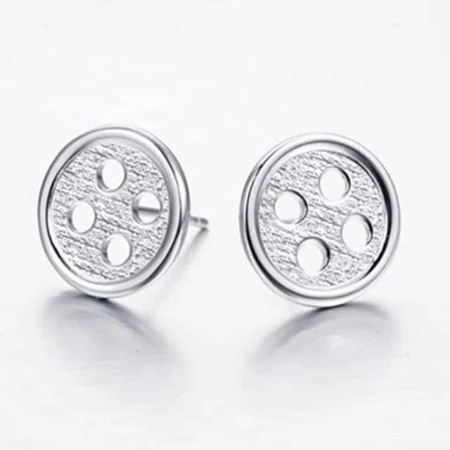 【米蘭精品】現貨+預購 耳環耳針式流行銀飾品(韓國流行時尚鈕釦精選七夕情人節生日禮物2色73ac44)