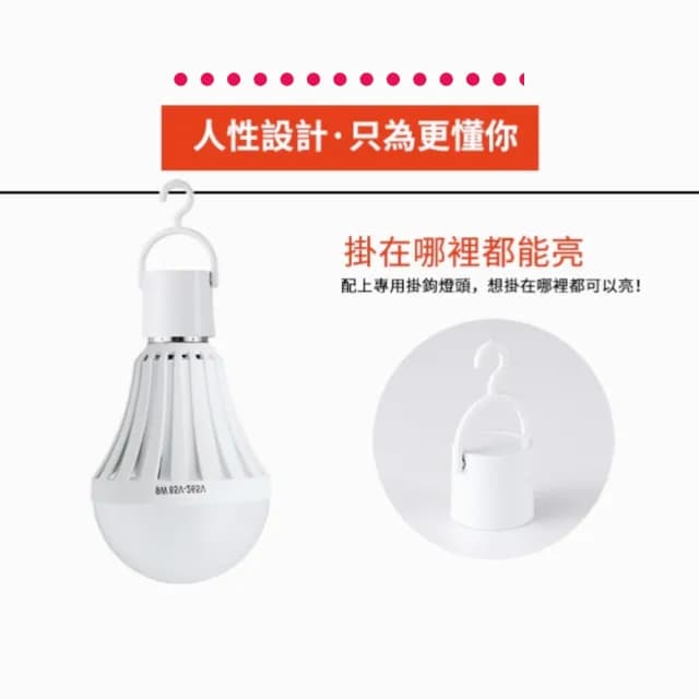 LED白光省電節能萬用燈泡 9W(燈泡 智能燈泡 手電筒)