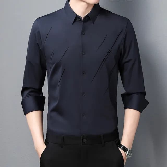 【米蘭精品】現貨+預購 襯衫長袖上衣(春款薄款寬鬆休閒男裝父親節禮物5色74eq20)