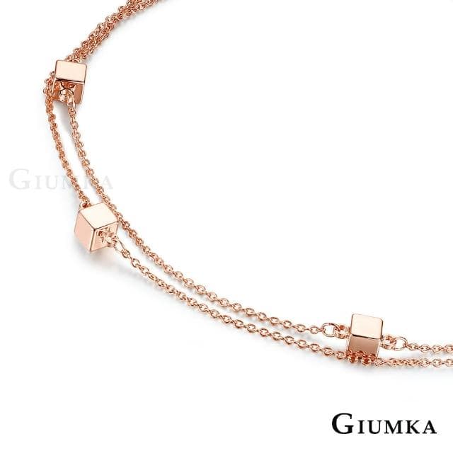 【GIUMKA】女士腳鍊．麗小方糖．新年禮物/開運/送禮(玫瑰金)
