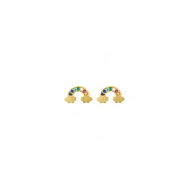 【SHORT STORY】繽紛彩紅鍍14K金耳環