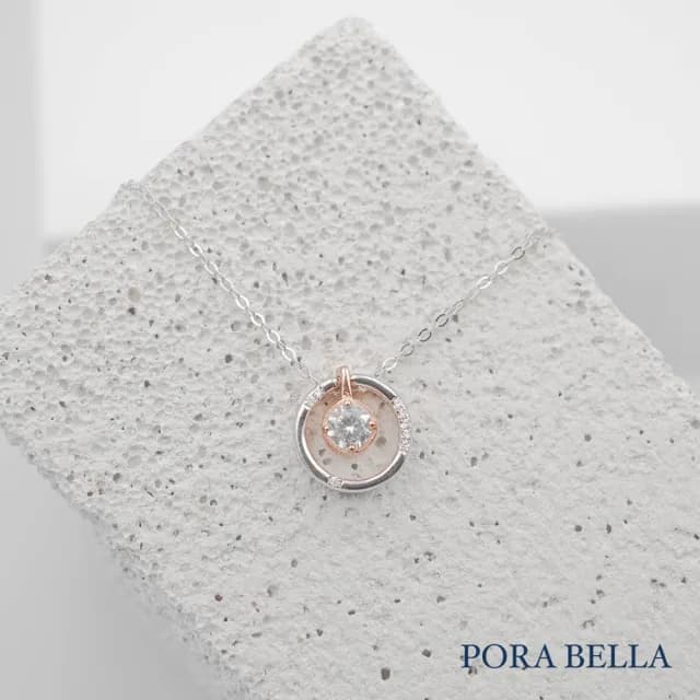 【Porabella】925純銀鋯石項鍊 設計款項鍊 純銀項鍊 母親節禮物 情人節禮物 告白Necklace