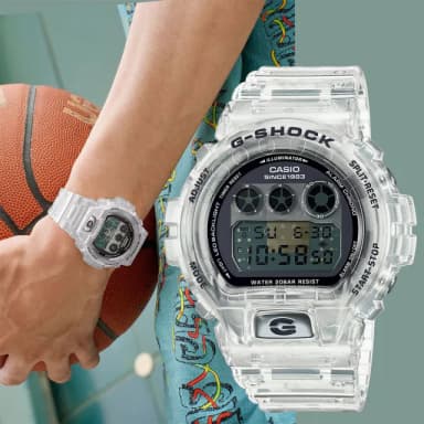 【CASIO 卡西歐】G-SHOCK 40周年透明限量版透視機芯手錶 送禮 禮物 推薦(DW-6940RX-7)