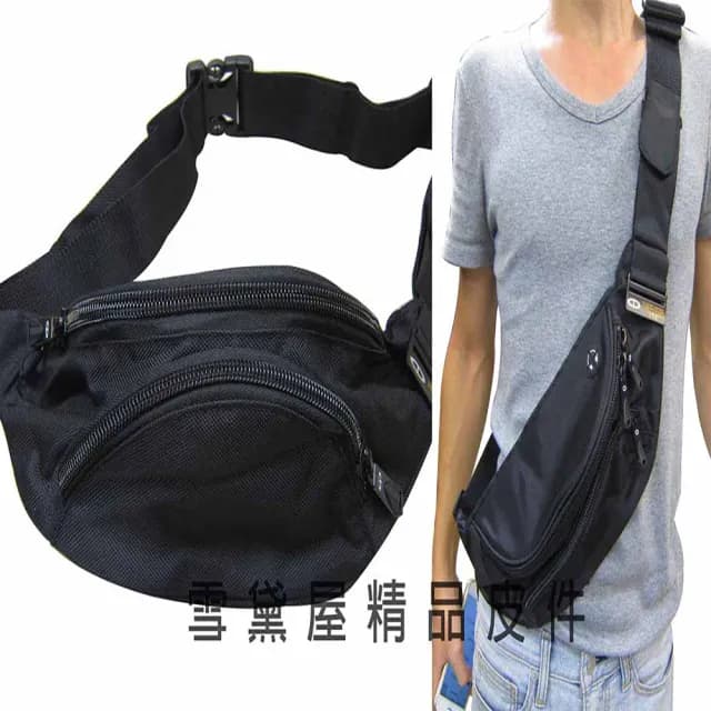 【SNOW.bagshop】父親節禮物 屁股包腰包胸前30kg拉力測試斜側隨身品專用包(防水包 尼龍布MP3耳機孔成年青少