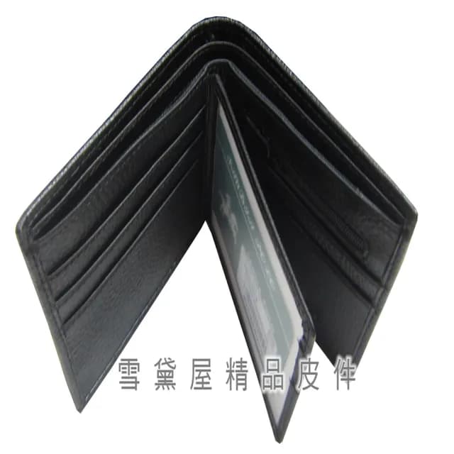 【SNOW.bagshop】情人節禮物 短夾專櫃男仕短型皮夾進口防水包 防刮皮革材質(標準尺寸固定型證件夾附品牌高