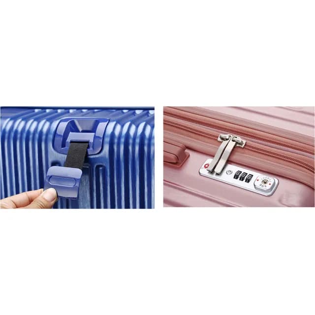 【SNOW.bagshop】18寸行李箱PC+ABS可加大(海關密鎖硬殼箱360旋轉飛機靜音輪耐摔磨損隱藏杯