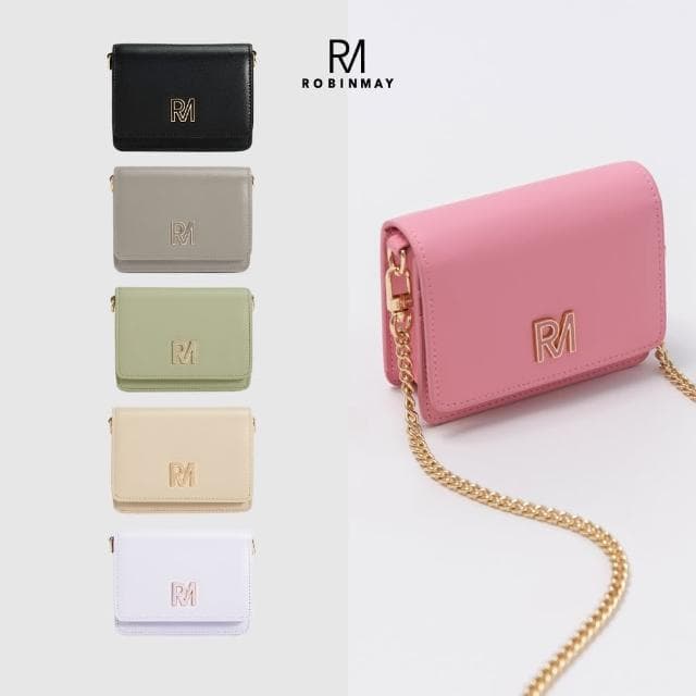 【ROBINMAY】母親節禮物 蔓莉真皮鐵鍊包(磁扣封口/小廢包設計/多色任選)