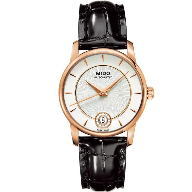 【MIDO 美度】官方授權 Baroncelli Lady 真鑽機械女錶 手錶 禮物 推薦(M0072073603600)