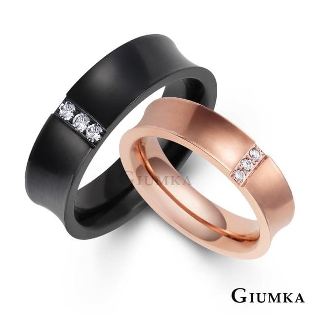 【GIUMKA】情侶對戒．愛的夢想．情人節禮物(黑色寬版)