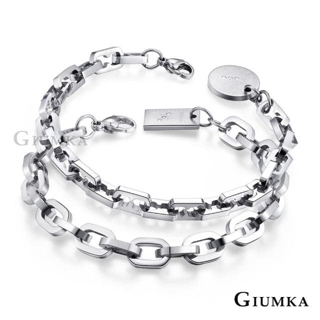 【GIUMKA】情侶手環．戀愛線索．情人節禮物(銀色圓形墜)
