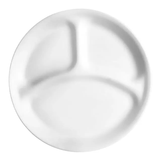【CORELLE 康寧餐具】純白10吋分隔餐盤(211餐盤/減脂餐盤)