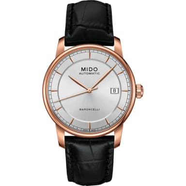 【MIDO 美度】官方授權 Baroncelli II 爵士時尚機械錶-38mm 手錶 送禮 推薦(M86003104)