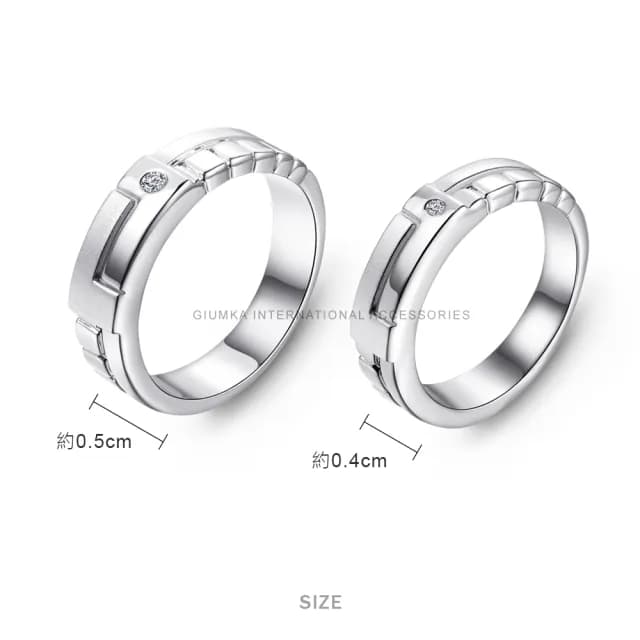 【GIUMKA】戒指．對戒．幾何戀曲．銀色．細(情人節禮物)