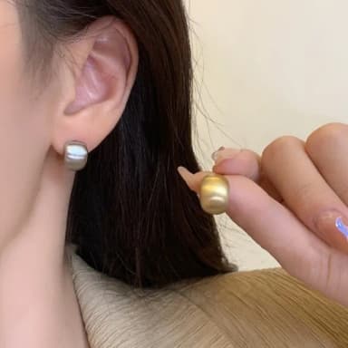 【Oni 歐妮】輕奢風拉絲半圓 耳針穿式耳環耳釘耳骨環 耳飾925銀針