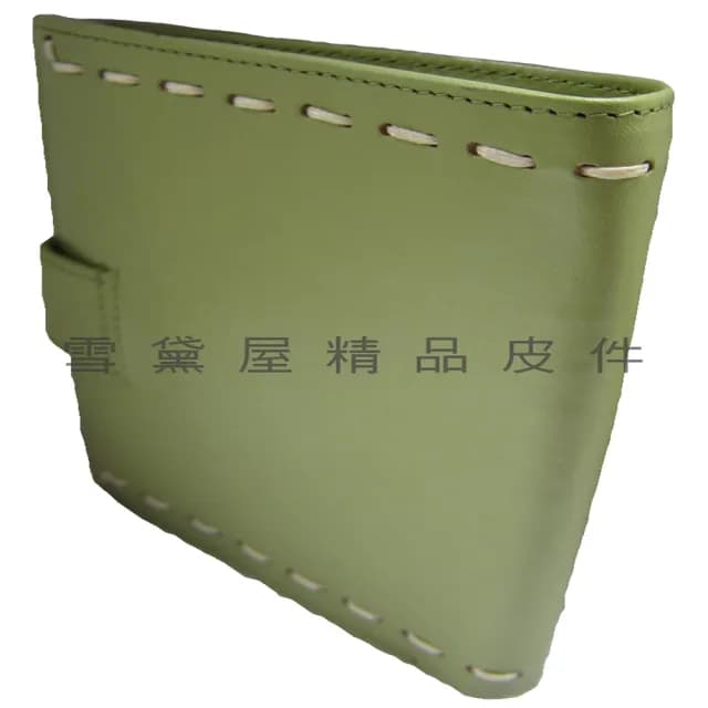【SNOW.bagshop】情人節禮物 真皮包包  中夾中性復古皮夾皮帶暗釦二折式主袋(100%進口牛皮革材質輕巧大方中