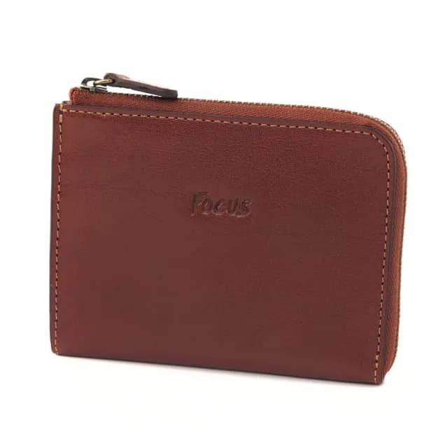 【FOCUS】真皮L型短夾/零錢包 FTA0089(真皮包包 義大利植鞣革/頭層牛皮/真皮短夾零錢包)
