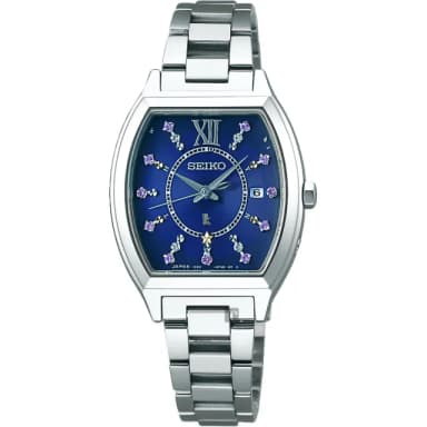 【SEIKO 精工】LUKIA 聖誕限定太陽能電波女錶-27mm 母親節 禮物 送禮(1B22-0BC0B  SSVW111J)