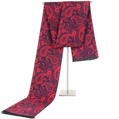 【米蘭精品】現貨+預購 羊毛圍巾男女披肩(保暖秋冬花草紋印花經典情人節生日聖誕節交換禮物4色73ph17)