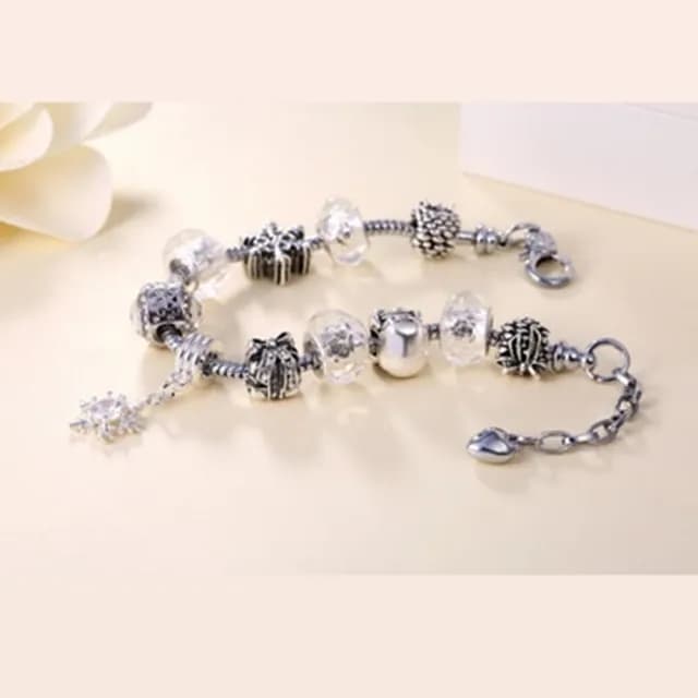 【米蘭精品】現貨+預購 串珠手鍊飾品(歐美氣質精緻雪花母親節情人節生日聖誕節交換禮物73jt79)
