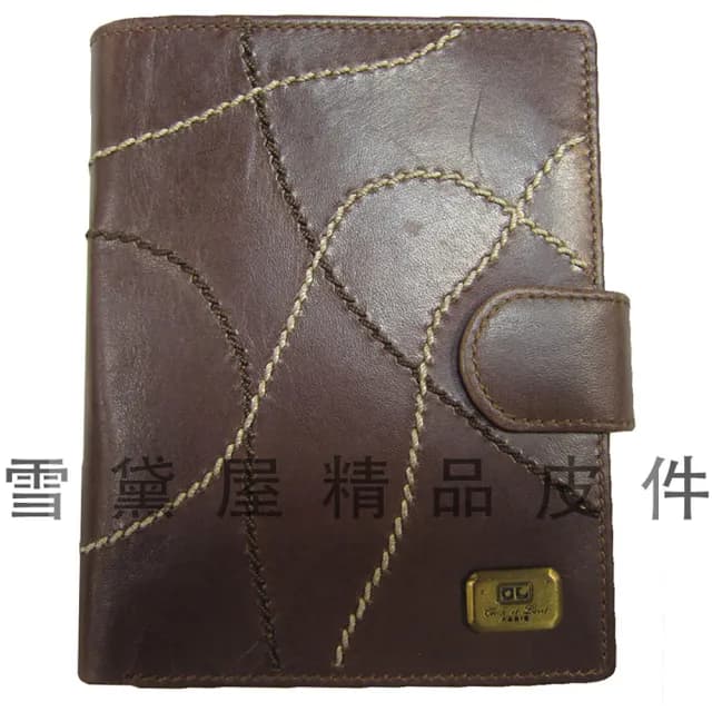 【SNOW.bagshop】情人節禮物 真皮包包  中夾中性復古皮夾皮帶暗釦二折式主袋(100%進口牛皮革材質輕巧大方中