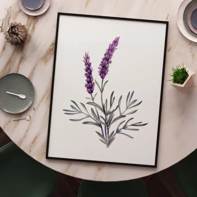 【菠蘿選畫所】紫色浪漫薰衣草-42x60cm(畫/花草植物/盆栽/臥室掛畫/家居佈置/手繪裝飾)