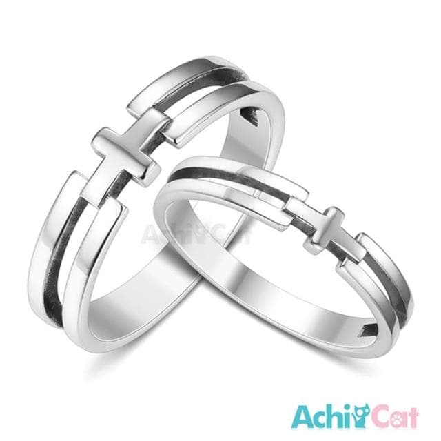 【AchiCat】情侶戒指．純銀戒指 ．防小人尾戒(新年禮物．十字架)