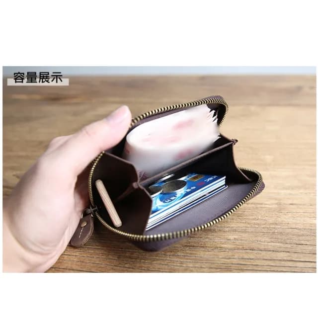 【玩皮工坊】真皮牛皮復古拉鍊零錢包 LH409 男夾女夾(真皮包包 5色可選)