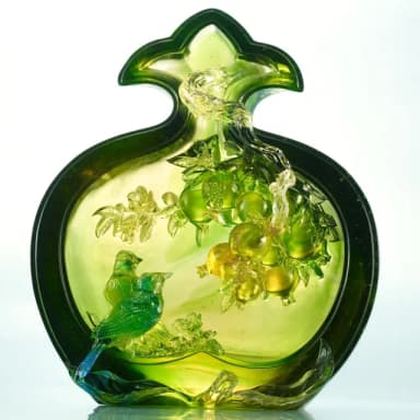 【tittot 琉園】榴住幸福_祝福_分享(琉璃/禮物/玻璃/水晶/藝術品/擺飾/禮贈/企業/送禮/榴/住/幸/福)