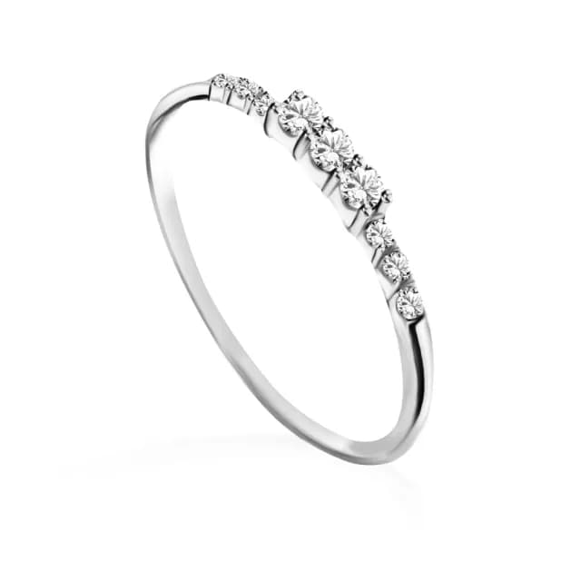 【DY Diamond 大亞鑽石】L.Y.A輕珠寶 18K白金 經典 鑽石線戒