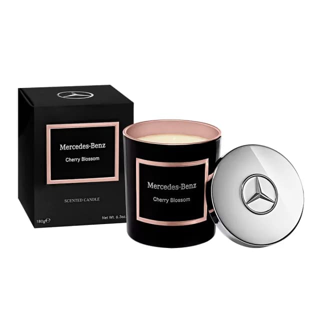 即期品【Mercedes-Benz 賓士】櫻花綻放 頂級居家香氛工藝蠟燭 180g-效期2025.12.01(代理商公司貨)